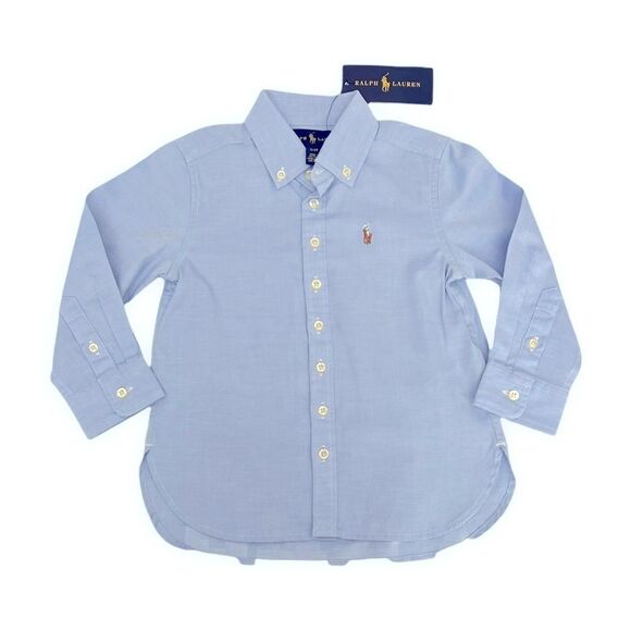 POLO RALPH LAUREN | Blue | PINPOINT OXFORD SHIRT - Picture 3 of 7